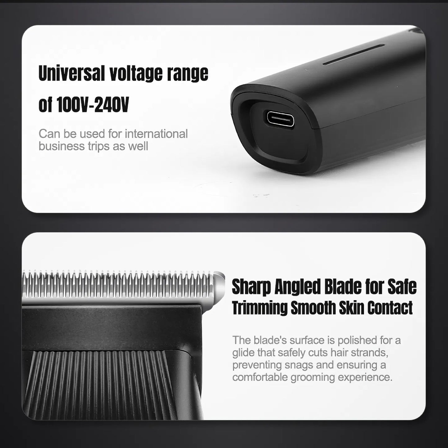 Beard Trimmer, 3 In 1 Hair Clippers And Mens Grooming Kit, Face, Nose, Ear Hair Trimmer - Black